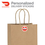 Writeable! DoorDash 2"x2" "Tips & Reviews Keep Me Driving" Delivery Bag Stickers | Food Delivery Stickers