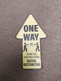 12" x 6" Inches - Floor Arrow Sticker - Social Distancing Anti-slip Tile/ Concrete Floor Stickers