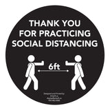 8.5" People - Social Distancing Anti-slip Floor Stickers - 6 Color Available