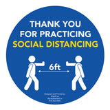 17" People - Social Distancing Anti-slip Wall Stickers - 6 Color Available