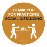 17" People - Social Distancing Anti-slip Wall Stickers - 6 Color Available