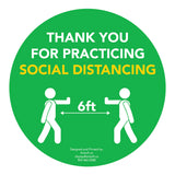 8.5" People - Social Distancing Anti-slip Floor Stickers - 6 Color Available