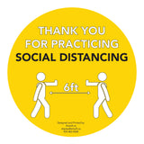 8.5" People - Social Distancing Anti-slip Floor Stickers - 6 Color Available