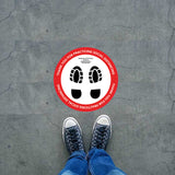 12" Inches - Outdoor Concrete Floor Stickers | Phyical Distancing Marker
