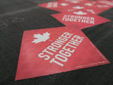 Stronger Together Canadian Wall or Floor Stickers - 10" Inches Diamond Shape