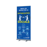 Social Distancing Retractable Banner (English / French)