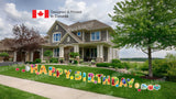 Happy Birthday (Balloon Style) Letters Yard Card Sets 18" Tall (Total 26pcs) | Yard Sign Outdoor Lawn Decor | Happy Birthday Set
