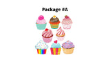 Cup Cake Package - 16" Tall - 8pcs or 17pcs | Yard Sign Outdoor Lawn Decorations