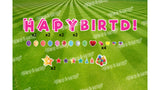 Pink Happy Birthday Letters Yard Card Sets 24" Tall (Total 41pcs) | Yard Sign Outdoor Lawn Decor | Happy Birthday Set