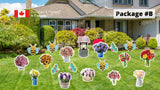 Summer Flowers Package - 9pcs or 19pcs | Yard Sign Outdoor Lawn Decorations