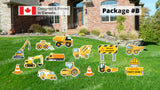 Construction Theme Yard Sign – Construction Sign 24” Tall + Decors (Total 7pcs or 14pcs) | Yard Sign Outdoor Lawn Decorations