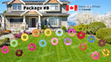 Donut Package - 16" Tall - 9pcs or 18pcs | Yard Sign Outdoor Lawn Decorations