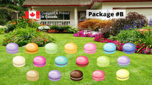 Macarons Package - 16" Tall - 9pcs or 18pcs | Yard Sign Outdoor Lawn Decorations