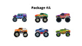 Monster Truck - 16" Tall Yard Sign (Total 6pcs or 12pcs) | Yard Sign Outdoor Lawn Decorations