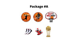 Happy Birthday Basketball Theme Sign Set – Sign & Trophy 24" Tall + Decors (6pcs or 15pcs) | Yard Sign Outdoor Lawn Decorations