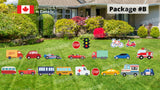 Party Boy - Cars Package – Sign Decors 12" - 16" Tall (Total 9pcs or 20pcs) | Yard Sign Outdoor Lawn Decorations