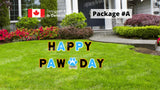 Happy Pawday Package – Balloon 18" Tall + Letters 15" Tall + Decors (Total 12 or 23 pcs) | Yard Sign Outdoor Lawn Decorations