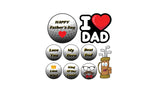 Happy Father's Day- Father's Day Sign 24" Tall + Love Dad Sign 22" Tall (Total 9pcs) |Yard Sign Outdoor Lawn Decorations