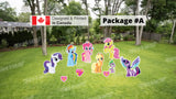 My Little Pony Signs Package – Little Pony 24” Tall + Decor (Total 10 or 11 pcs ) |Yard Sign Outdoor Lawn Decorations