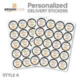 Personalized! Amazon Flex 2"x2" "Reviews Keep Me Driving" Delivery Package Stickers | 20 Stickers Per Sheet- Package Delivery