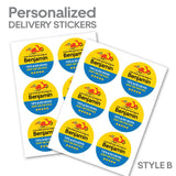 Personalized! Generic 3.5"x3.5" "Tips & Reviews Keep Me Driving" Delivery Bag Stickers | 6 Stickers Per Sheet- Food Delivery