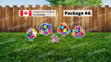 Balloon Signs Package – Balloons 22"-24" Tall + Decors (Total 5pcs or 11pcs)|Yard Sign Outdoor Lawn Decorations