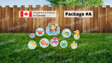 Mermaid Package - Mermaid 24" Tall + Bubbles 15" Tall + Decors (Total 10pcs or 21 pcs) | Yard Sign Outdoor Lawn Decorations