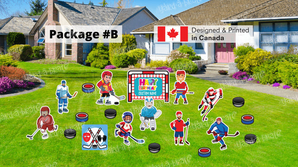Hockey Package – Players 24” Tall + Goal Sign 36