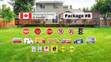 Cars and Road Signs Package – Traffic Light 16” Tall + Road Signs + Cars 12”-16” Tall  (Total 19pcs) | Yard Sign Outdoor Lawn Decorations