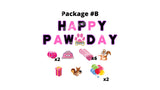 Happy Pawday Girl – Balloon 18" Tall + Letters 15" Tall + Decors (Total 12 or 26pcs) | Yard Sign Outdoor Lawn Decorations