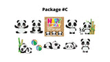 Panda Sign Package - Panda 10"-18" Tall + Balls (Total 10 or 11pcs)  | Yard Sign Outdoor Lawn Decorations