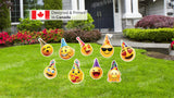 Emojis with Party Hats Package – Emojis 18" - 22" Tall  (Total 9 pcs) | Yard Sign Outdoor Lawn Decorations | Yard Sign Outdoor Lawn Decor