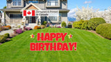 Happy Birthday Letters (Luckiest Guy Font) Yard Card Sets - 16" Tall (Total 9pcs) | Yard Sign Outdoor Lawn Decor | Happy Birthday Set
