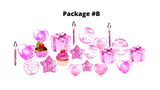 Pink Glitter Celebration Decors - 12" - 22" Decors - (Total 9 pcs or 21 pcs) | Yard Sign Outdoor Lawn Decorations