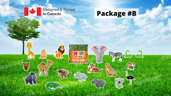 Safari Signs Package - Giaffe & Elephant 24