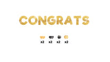 Gold Glitter CONGRATS with Balloons Package (Total 16 pcs)  | Birthday Yard Sign (Y-0238)