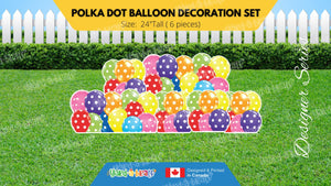 23"/47" Wide x 23" Polka Dot Balloon Decoration Set - Total 6 pcs (SKU#0254)