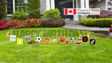 Birthday Accessories - Boys Package (Total 17pcs) | Yard Sign Outdoor Lawn Decorations