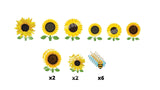 Sunflowers & Bees Sign Package (Total 16 pcs)  | Yard Sign Outdoor Lawn Decorations | Yardabrate Designer Series | Professional Installer