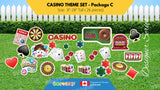 CASINO Theme Set (Total 11, 15 or 26 pcs) | Birthday Yard Sign (Y-0273)
