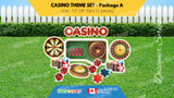 CASINO Theme Set (Total 11, 15 or 26 pcs) | Birthday Yard Sign (Y-0273)