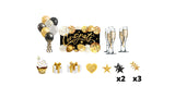 Congrats - Gold Sparkle Glitter Style Package (Total 14pcs) | Birthday Yard Sign (Y-0283)
