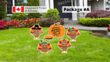 Thanksgiving Yard Sign Package – Turkey + Decors (Total 6 or 14 pcs) | Yard Sign Outdoor Lawn Decorations | Happy Thanksgiving